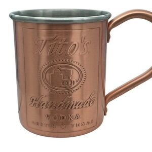 Tito's Handmade Vodka Austin TX Vodka All Over Copper Mule Mug 12 Oz
